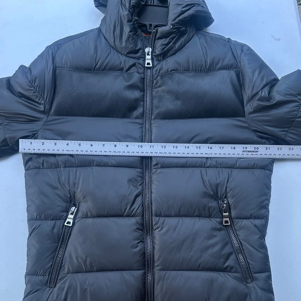 GUESS BY Marciano Black Puffer Jacket with Orange Lining